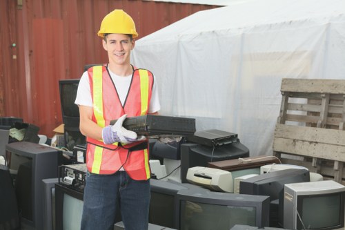 Efficient office clearance team in action