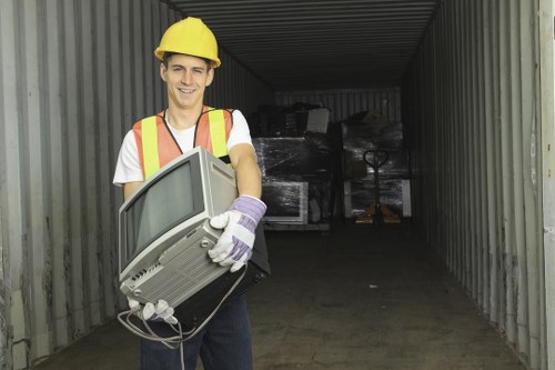 Delivery of a grab hire container in Bromley
